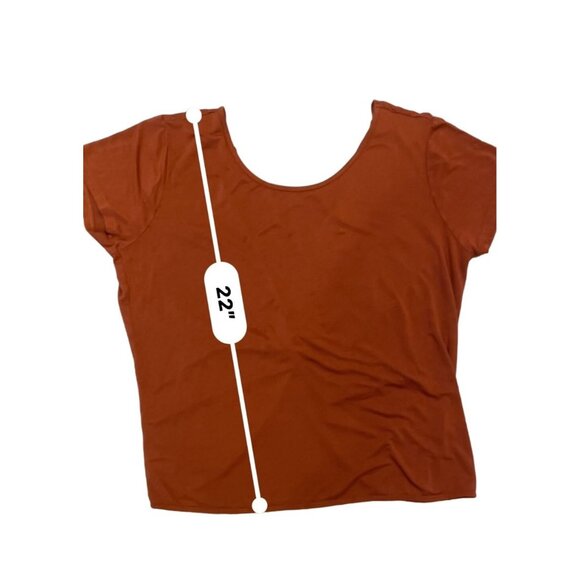 2 knotted loose fit XL tops rust lavender sexy soft comfy low back - Picture 10 of 11